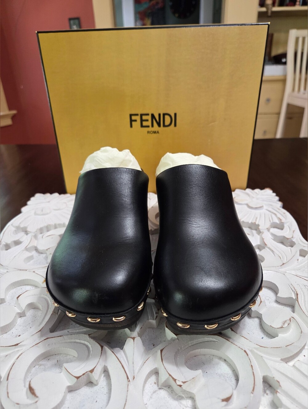 Fendi Cut Baguette Clog Women's
